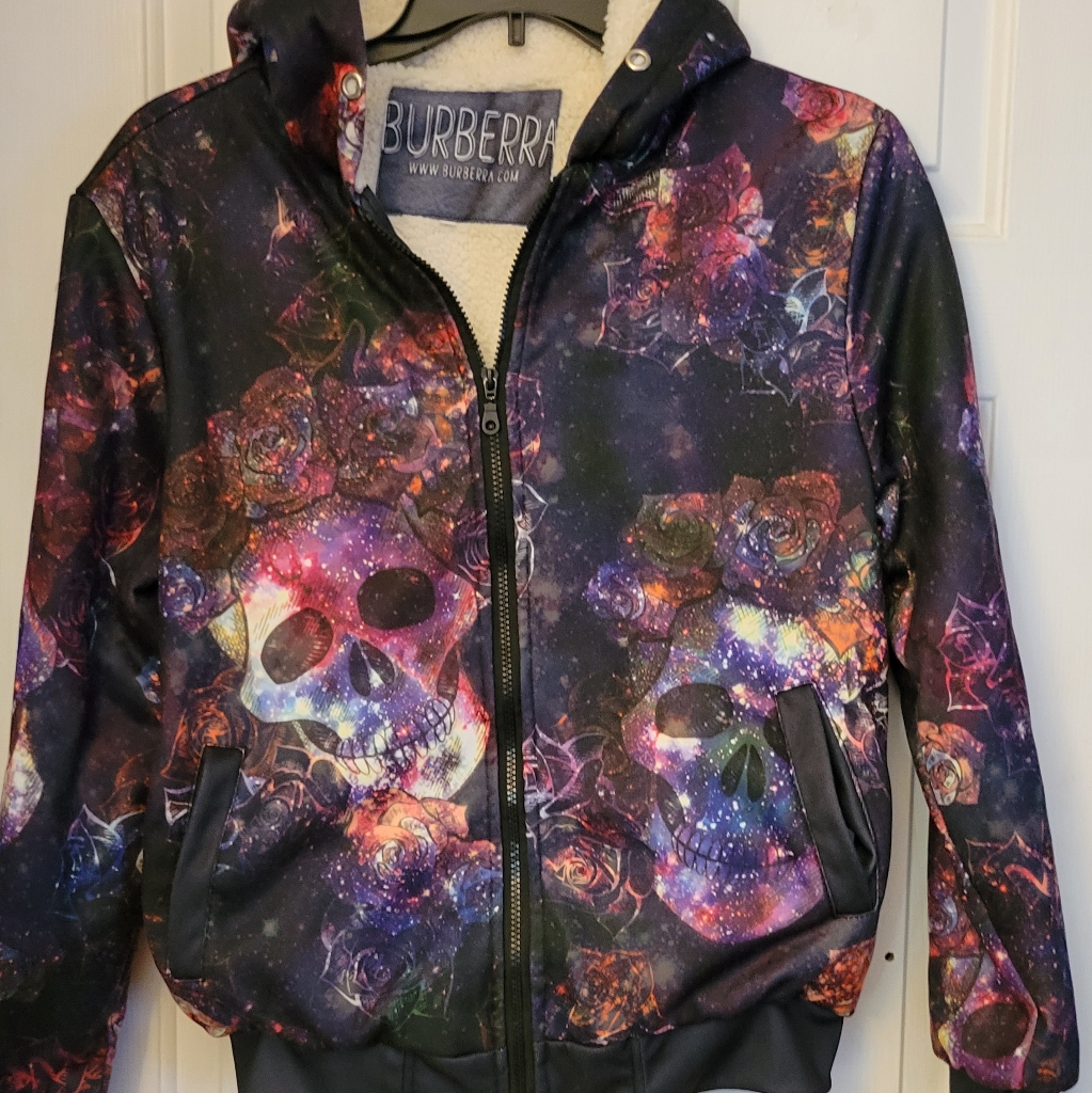 Skull Pattern Zip Jacket